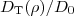 $D_{\rm T}(\rho) / D_0$