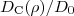 $D_{\rm C}(\rho) / D_0$
