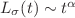 $ L_{\sigma}(t)\sim t^{\alpha}$