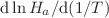 $ \mathrm{d} \ln H_{a}/\mathrm{d} (1/T)$
