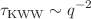$$\tau _\textrm{KWW} \sim q^{-2}$$