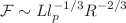 $$\mathcal{{F}}\sim Ll_p^{-1/3}R^{-2/3}$$