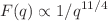 $$F(q) \propto 1/q^{11/4}$$